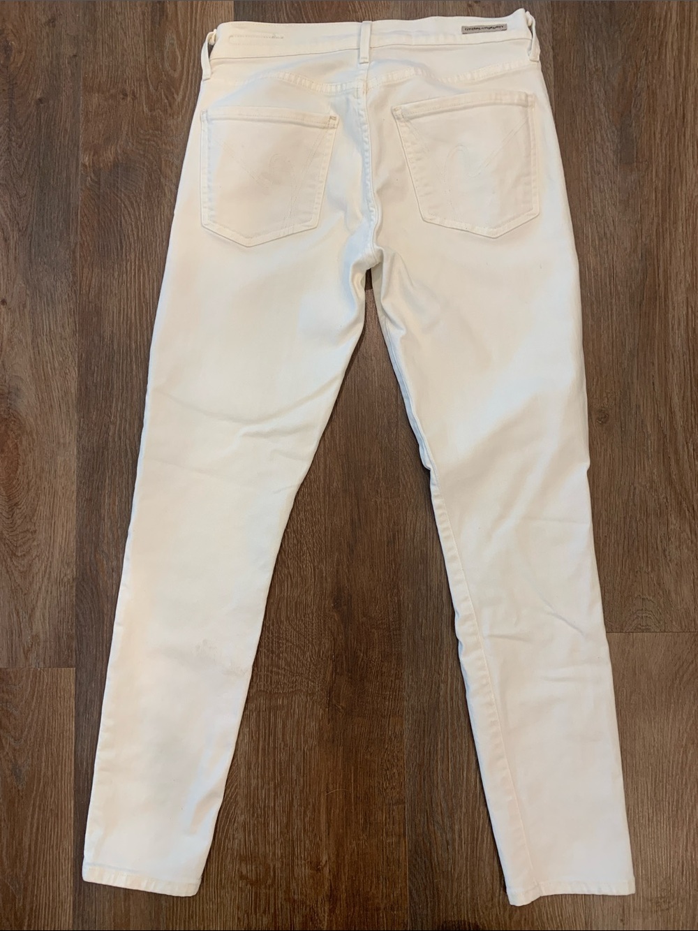 COH Citizens Of Humanity Thompson mediumrise cropped skinny Cream Denim Jeans 27